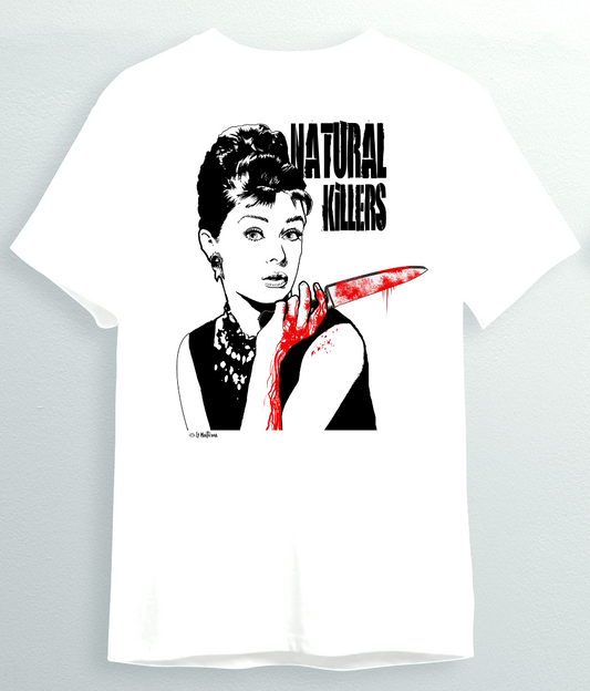 Camiseta Natural Killers sobre blanco