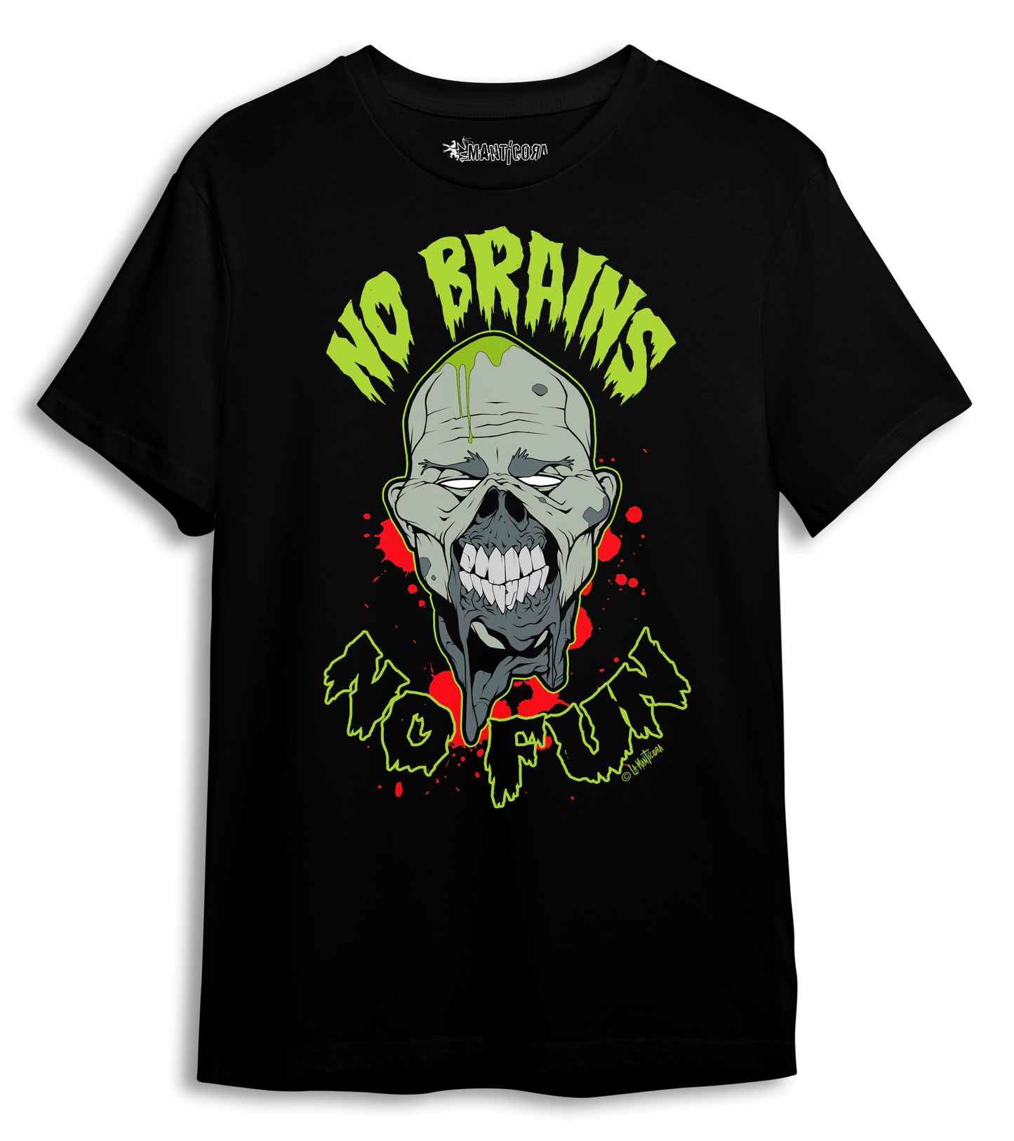 Camiseta No Brains No Fun Blood