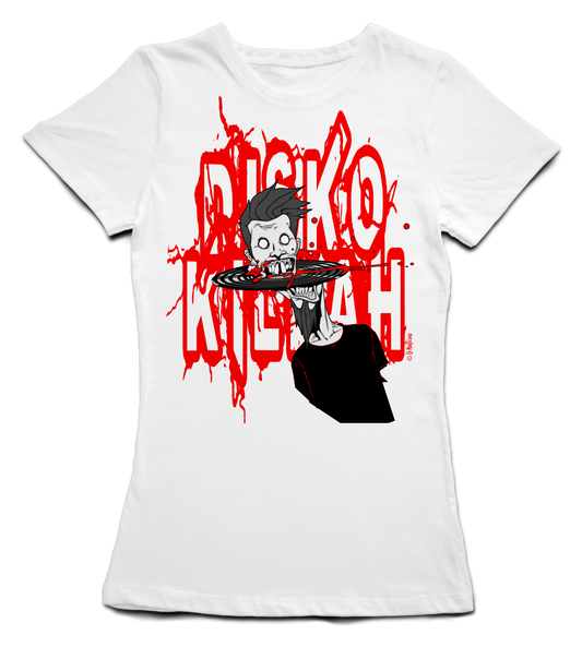 Camiseta Chica Disco Killah en blanco