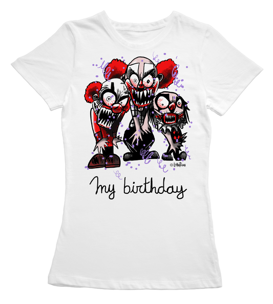 Camiseta Chica My Birhtday en blanco