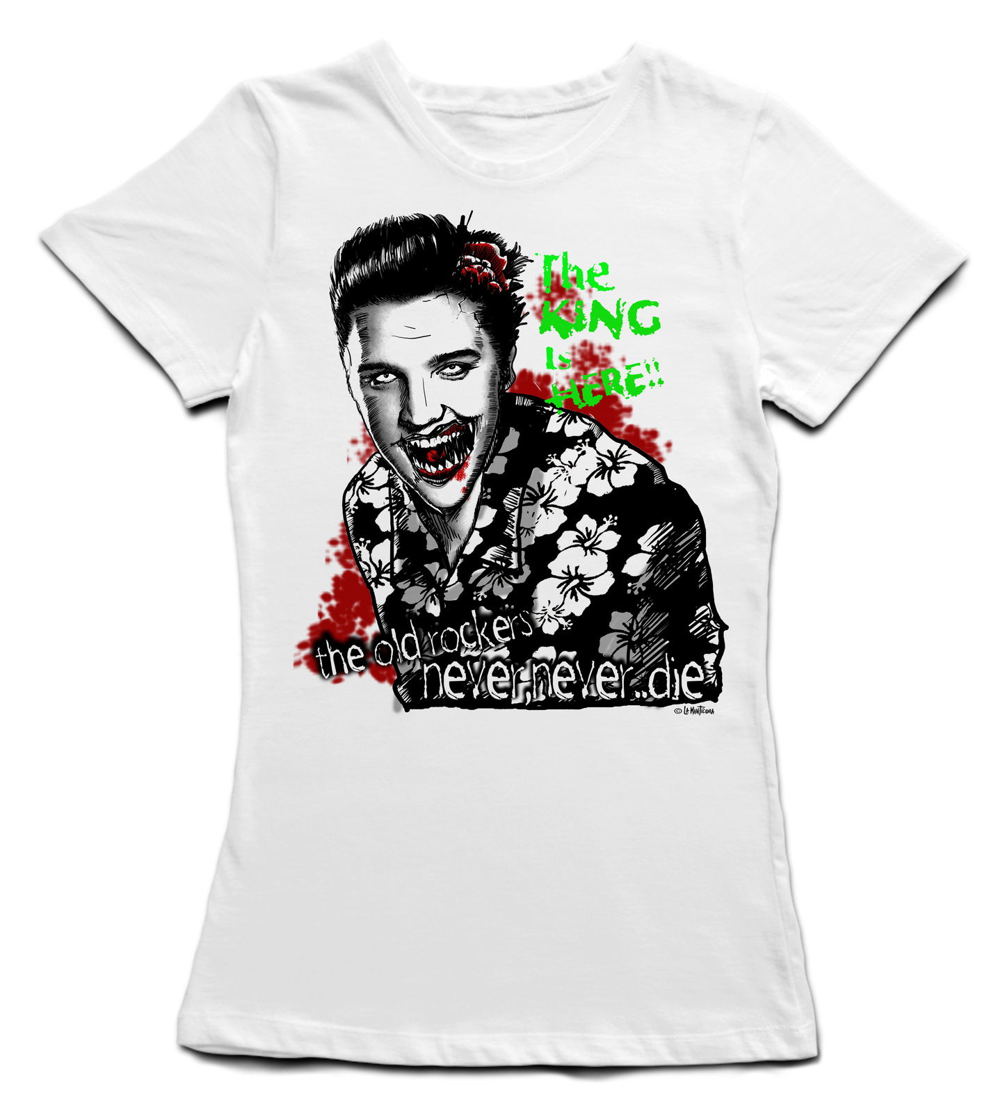 Camiseta Chica The King en blanco