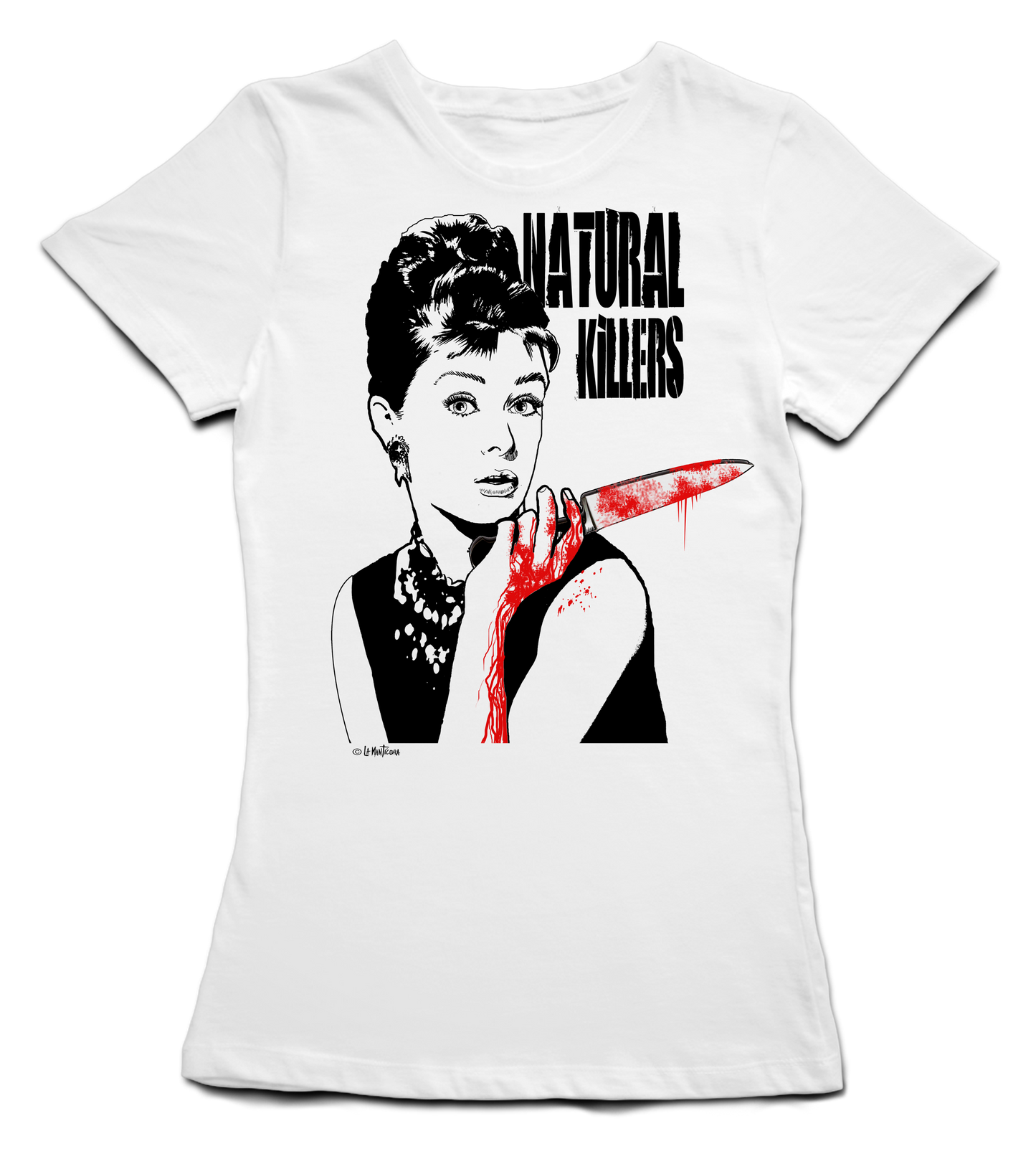 Camiseta Chica Natural Killers en blanco