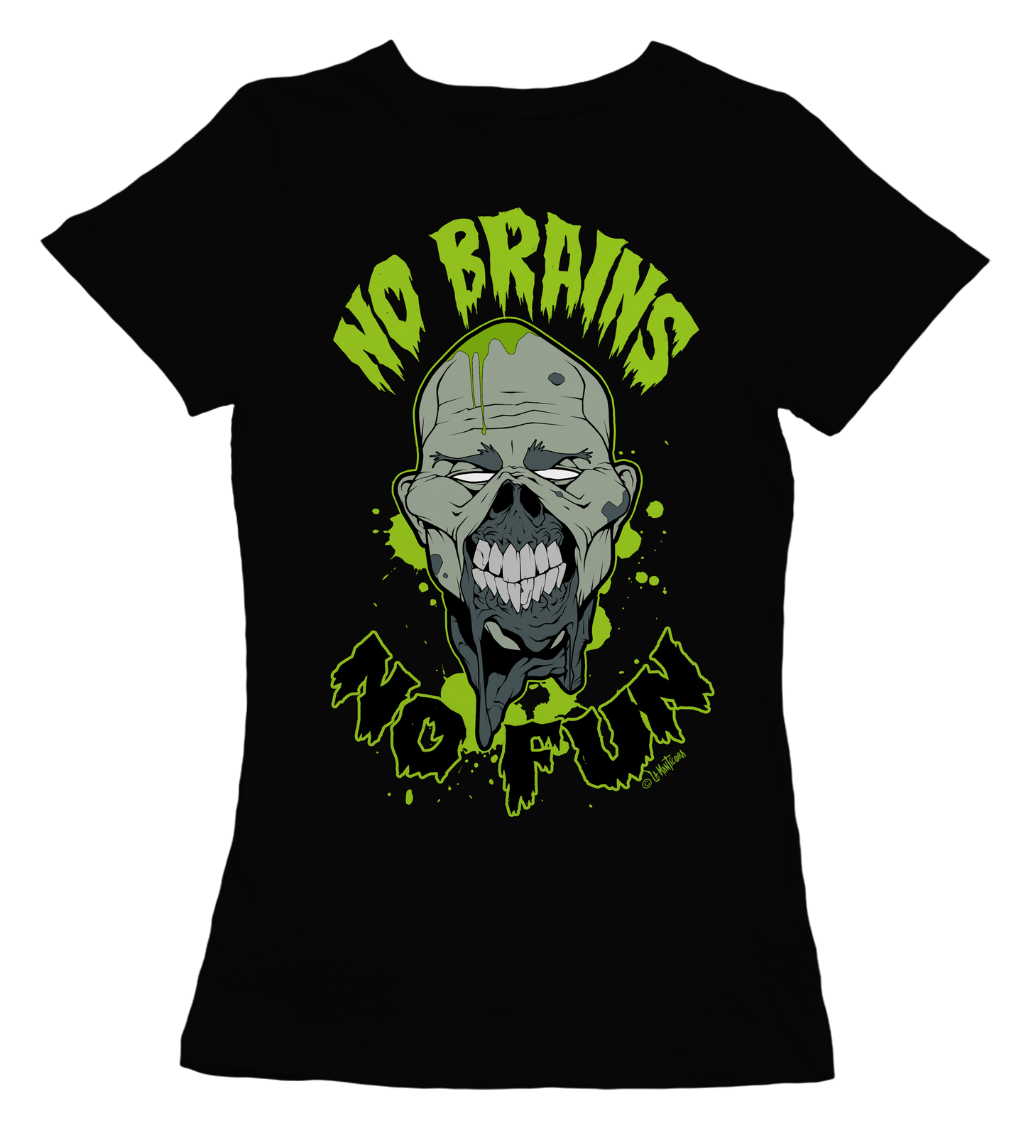 Camiseta Chica No Brains No Fun