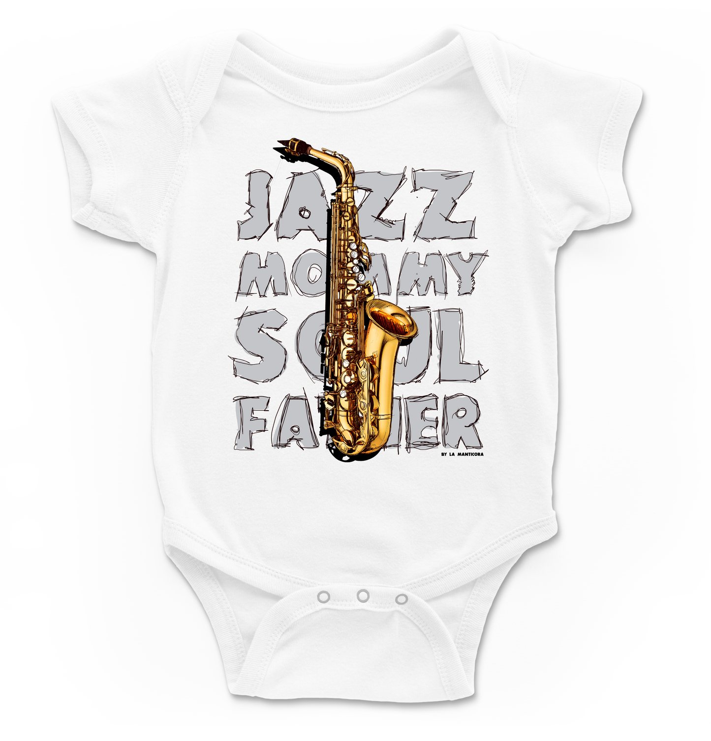 Body bebé Saxo en blanco