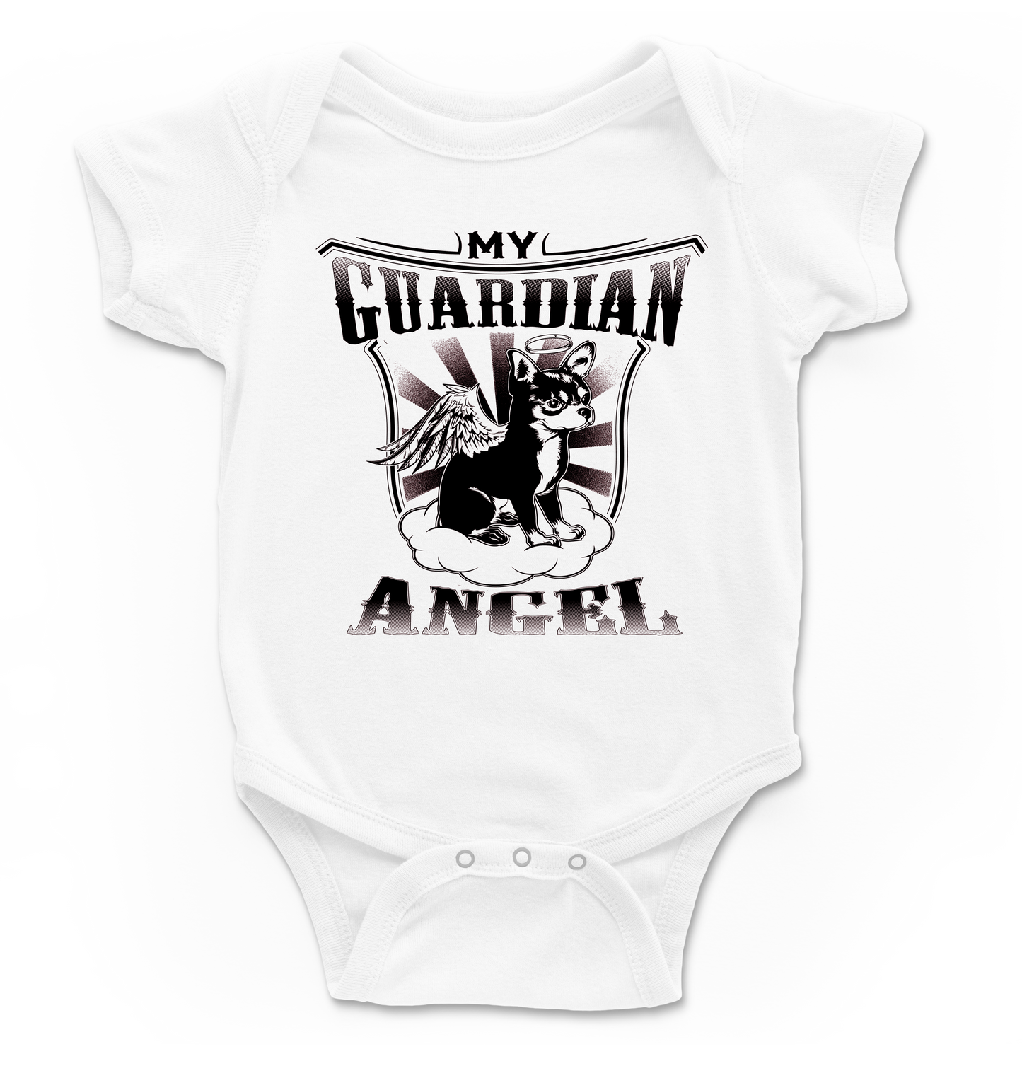 Body bebé My Guardian Angel en blanco