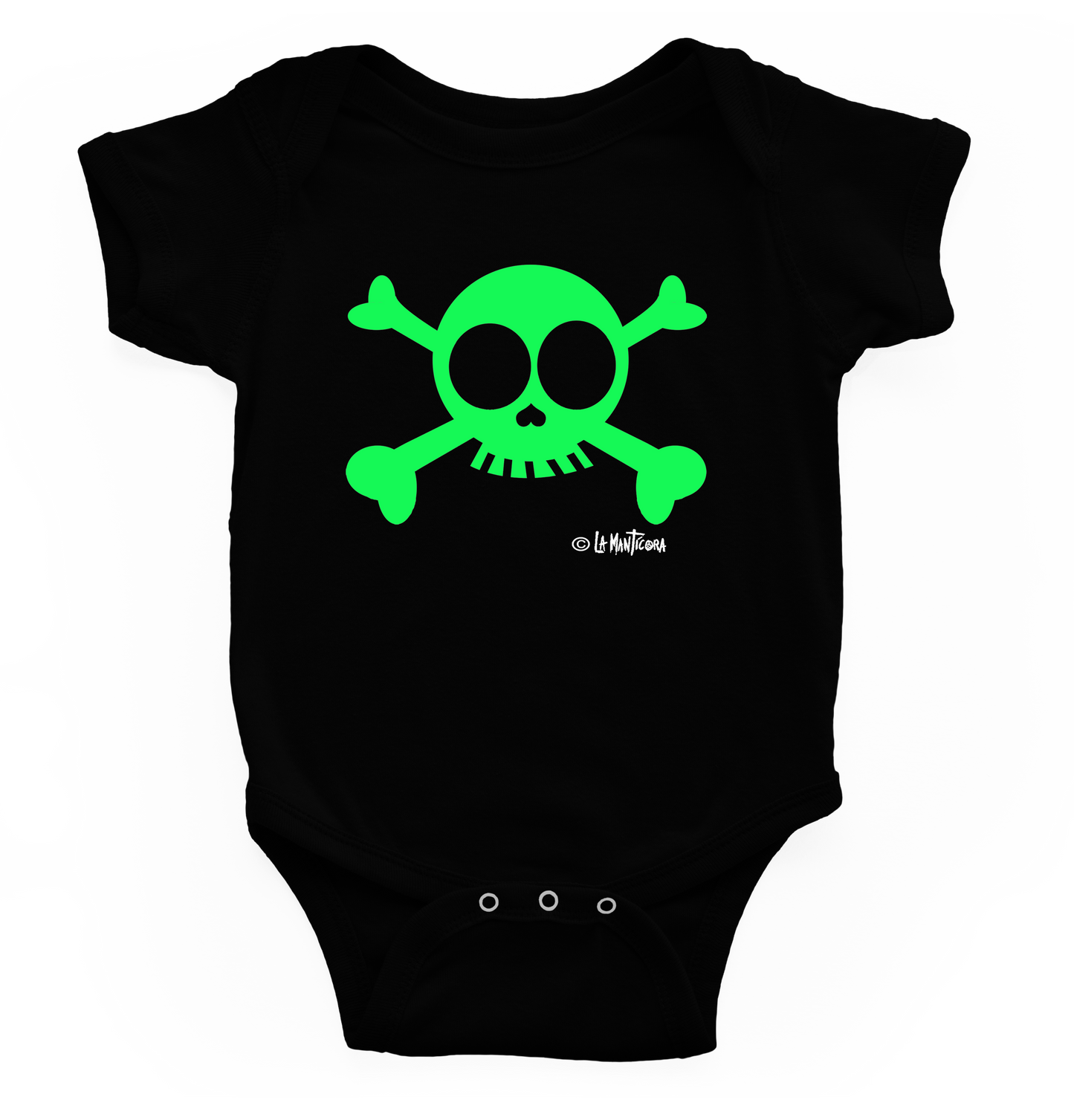 Body bebé Skull Green blk